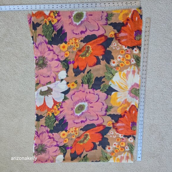 Woven Wool Lightweight Floral Scarf - Picture 7 of 8